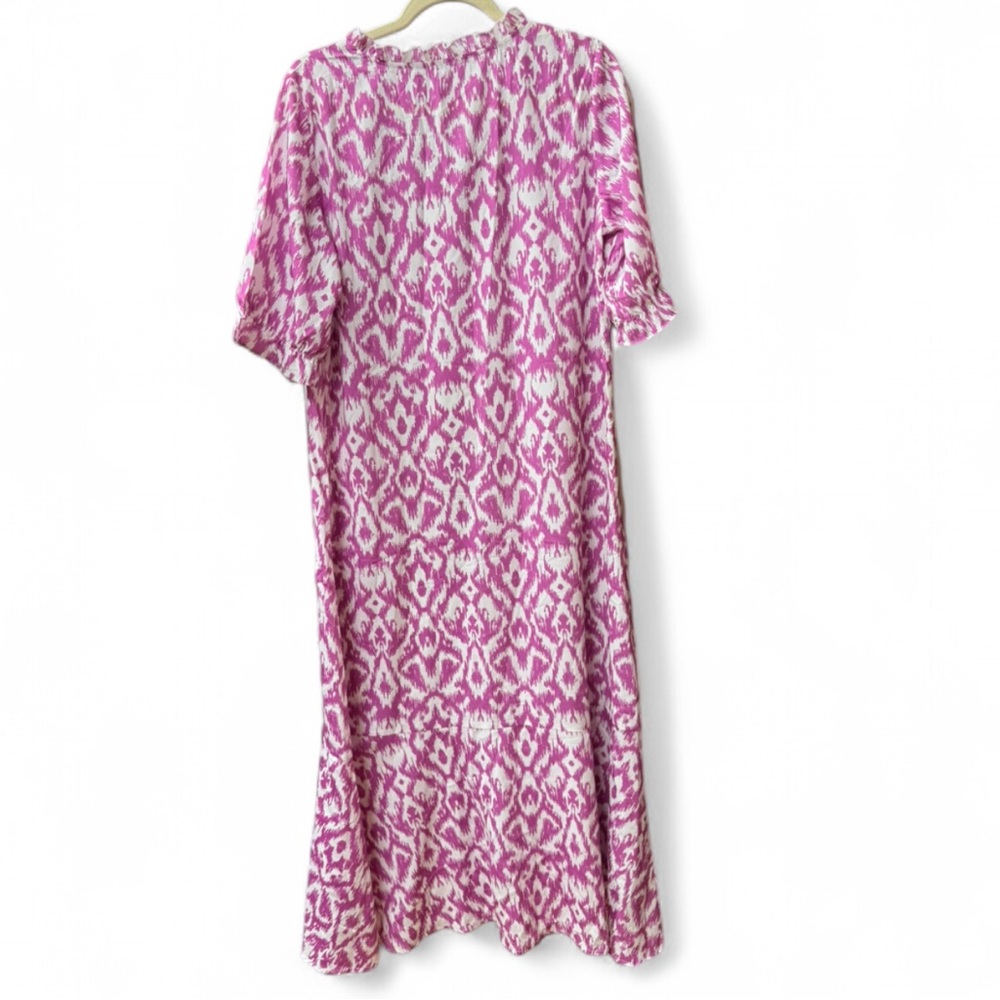 Purple and White Patterned Maxi Dress - Picture 6 of 8